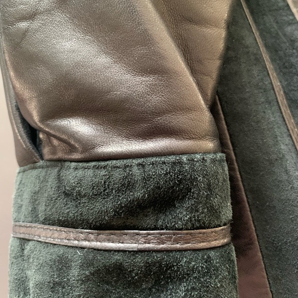 Studio Guy Laroche brown leather coat with mink collar - Picture 15 of 17